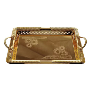Chefline Stainless Steel Serving Tray, 42x29 cm, Gold, RG705S