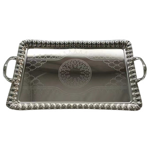 Chefline Stainless Steel Serving Tray, 50x32 cm, Silver, S642XL