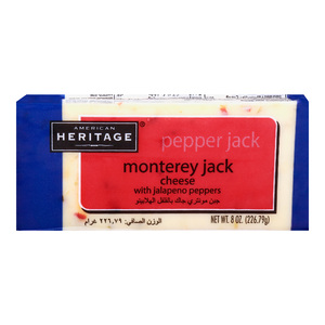 American Heritage Monterey Jack Cheese With Jalapeno Peppers 226.79 g