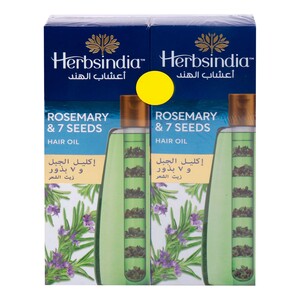 Herbsindia Rosemary & 7 Seeds Hair Oil Value Pack 2 x 280 ml