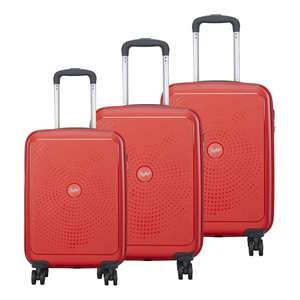 سكاي باجز زاب حقائب صلبة بـ4 عجلات، مجموعة 3 قطع، أحمر