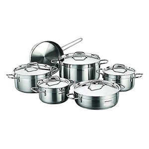 Korkmaz Alfa Plus Cookware Set, 11 pcs, Silver, A1610