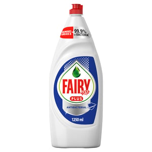 Fairy Plus Antibacterial Dishwashing Liquid Value Pack 1.25 Litres