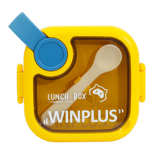 Win Plus Square Lunch Box Stainless Steel 6126 750 ml Assorted Colours