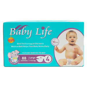 Baby Life Baby Diaper Size 4 Large 7 - 14 kg Value Pack 88 pcs