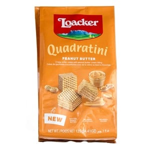 Loacker Quadratini Peanut Butter Wafer 125 g