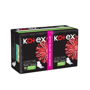 Kotex Ultra Thin Super Size Sanitary Pads with Wings 16 pcs