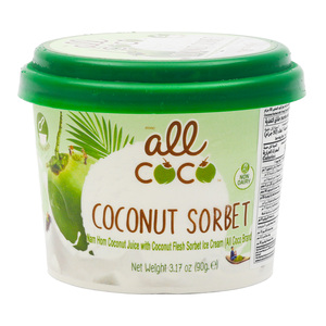 All Coco Nam Hom Coconut Sorbet Ice Cream 90 g