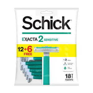 Schick Exacta 2 Sensitive Disposable Razor 12+6