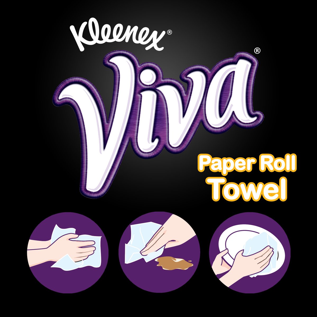 Kleenex Viva Paper Roll Towel, 2 x 250 meter