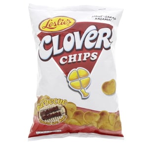 Leslie's Clover Chips Barbeque, 145 g
