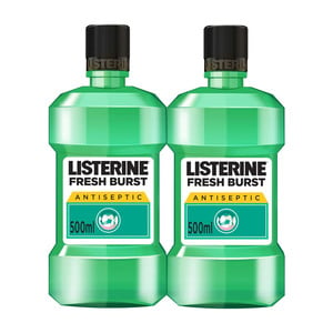 Listerine Mouthwash Antiseptic Fresh Burst 2 x 500 ml