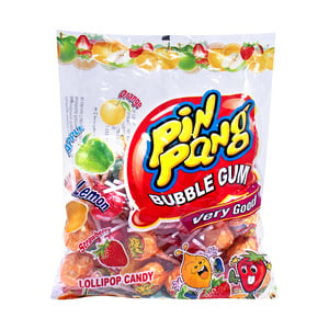 Pin Pang Bubble Gum Lollipop Candy 48 x 19g