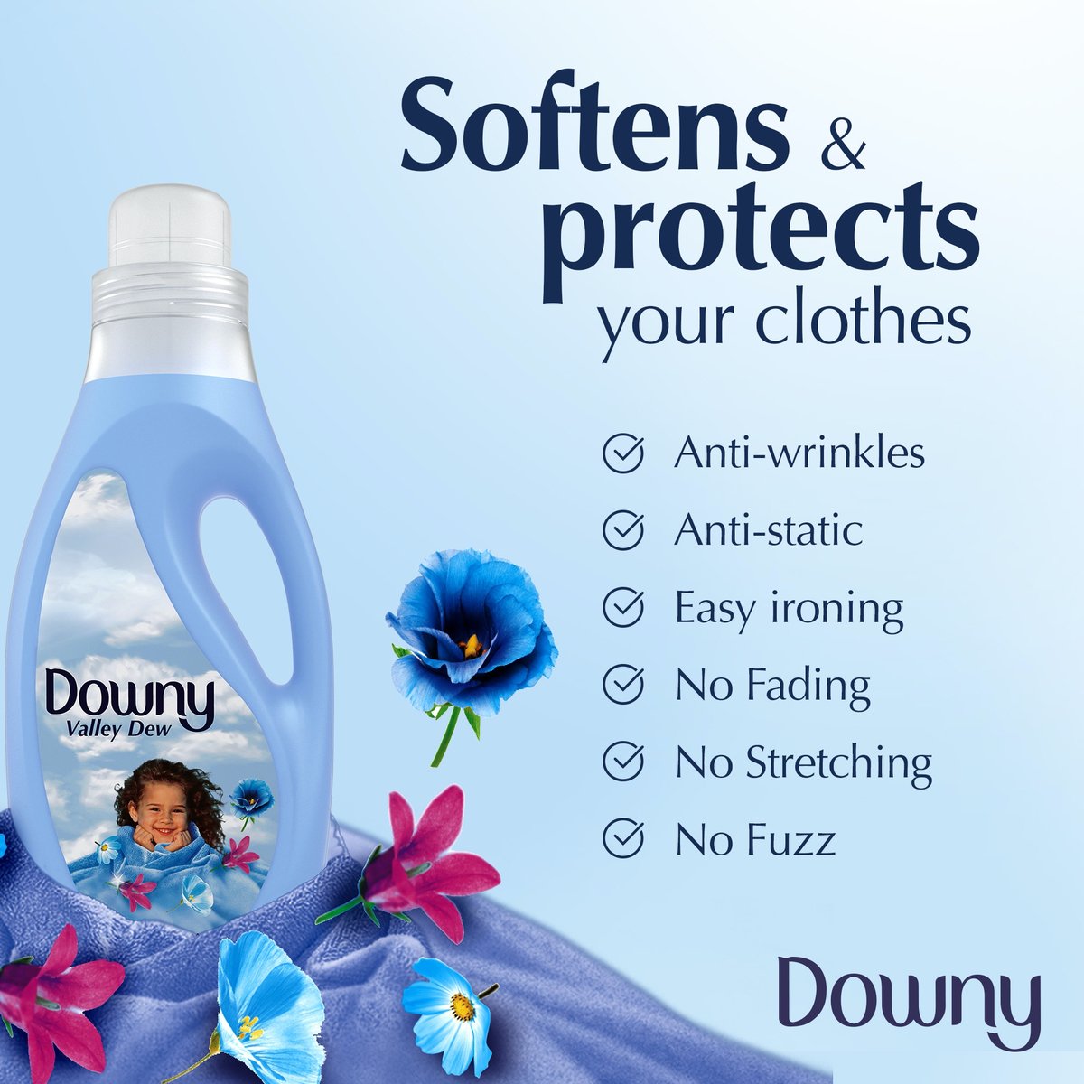 Downy Regular Fabric Softener Valley Dew 2Litre