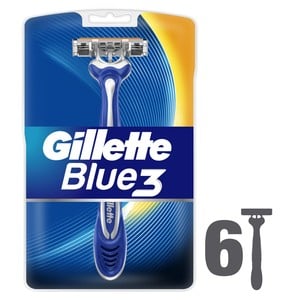 Gillette Blue3 Men’s Disposable Razors 6 pcs