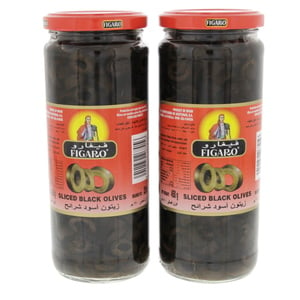 Figaro Sliced Black Olives 2 x 230 g