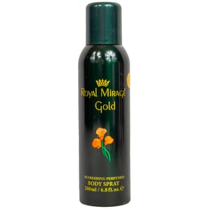 Royal Mirage Body Spray Gold, 200 ml