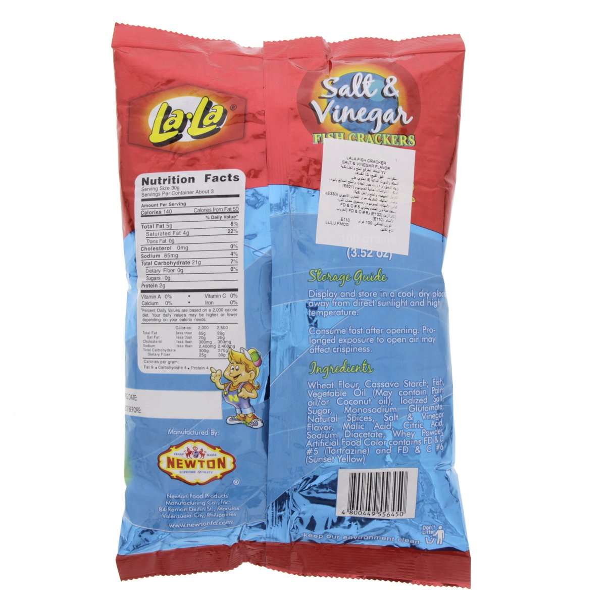 Newton Fish Crackers Salt And Vinegar 100 g