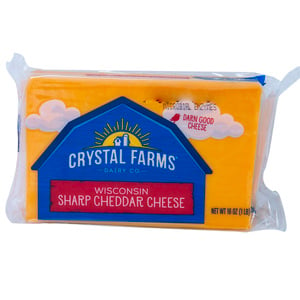 Crystal Farms Wisconsin Sharp Cheddar Cheese 453 g