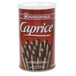 Papadopoulos Caprice Wafer Rolls Hazelnut And Cocoa Cream 115 g