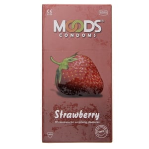 Moods Strawberry Flavoured Condoms 12 pcs