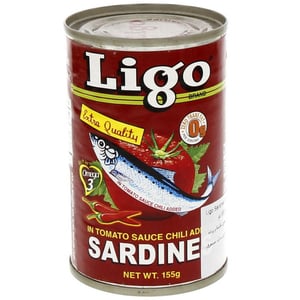 Ligo Sardines in Tomato Sauce Chilli Added 155 g
