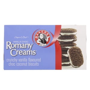 Bakers Romany Creams Crunchy Vanilla Flavoured Choco Coconut Biscuits 200 g