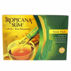 Tropicana Slim Calorie Free Sweetener 100 Sticks 150 g