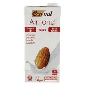 Ecomil Organic Almond Drink Sugar Free 1 Litre