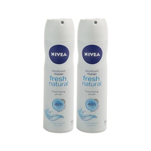 Nivea Fresh Natural Deodorant Spray Value Pack 2 x 150 ml