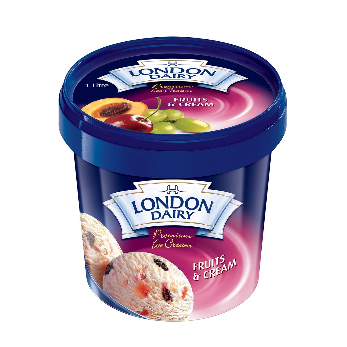 London Dairy Fruits & Cream Ice Cream 1 Litre