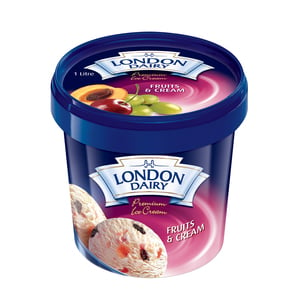 London Dairy Fruits & Cream Ice Cream 1 Litre