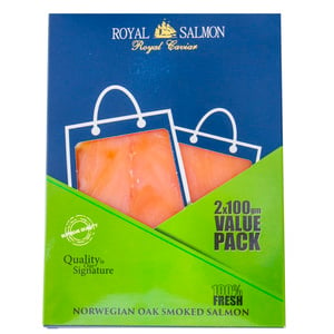 Royal Salmon Norwegian Oak Smoked Salmon 2 x 100 g