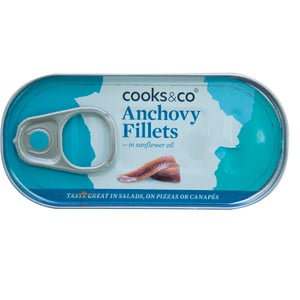 Cooks & Co Anchovy Fillets In Sunflower Oil 50 g