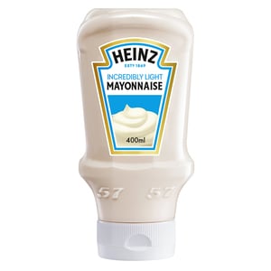 Heinz Incredibly Light Mayonnaise Top Down Squeezy Bottle 400 ml