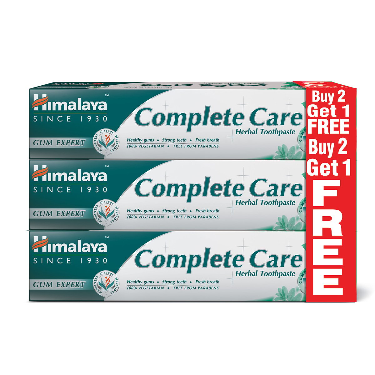 Himalaya Herbal Toothpaste Complete Care 125 g 2+1