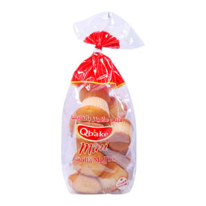 Qbake Mini Vanilla Muffin 195g