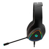 Porodo PDX414-BK Wired Gaming Headset with Noise Cancelling, 3D Dimensional HD Sound, RGB Breathing Light Gaming Headset, 3.5mm Dual Audio Jack - Black