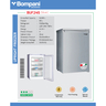 Bompani 85 L Single Door Upright Freezer, Silver, BUF245S