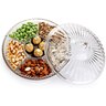 Black Stone Acrylic Nuts / Candy Tray 6 Portion With Lid BA4117