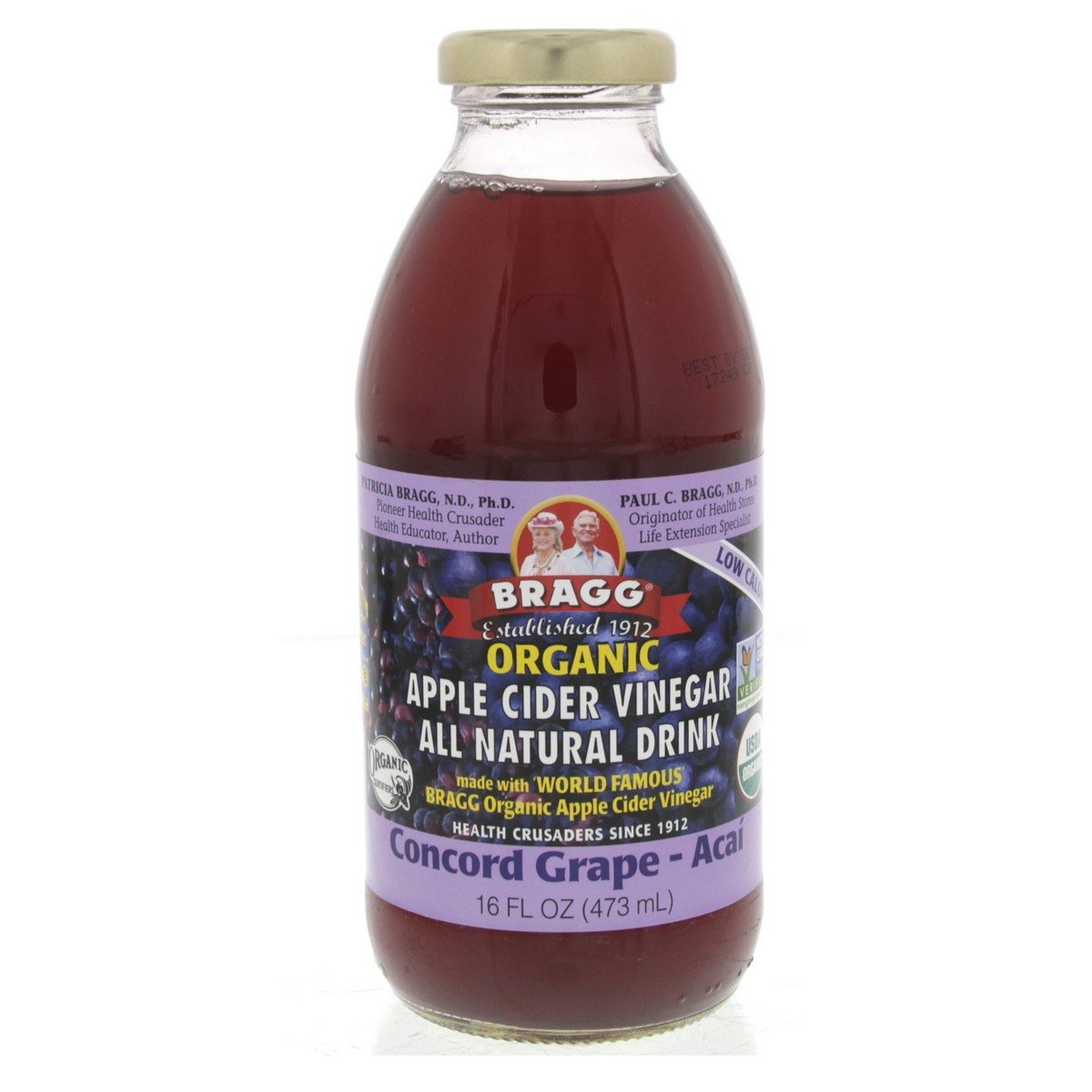 Bragg Organic Apple Cider Vinegar Concord Grape Acai 473 ml