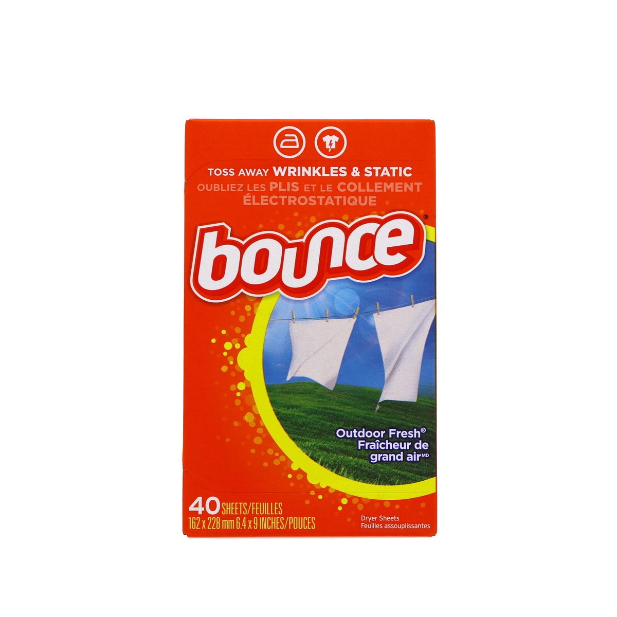 Buy Bounce Outdoor Fresh Fabric Softener Sheets 40pcs Online at Best Price | Fabric Softner Dilut | Lulu UAE in UAE