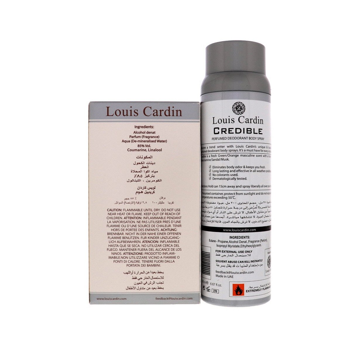Louis Cardin Credible EDP For Men 100 ml + Deodorant Body Spray 200 ml