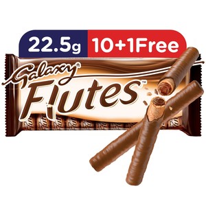 Galaxy Flutes Chocolate Twin Finger 22.5g 10 + 1 Free