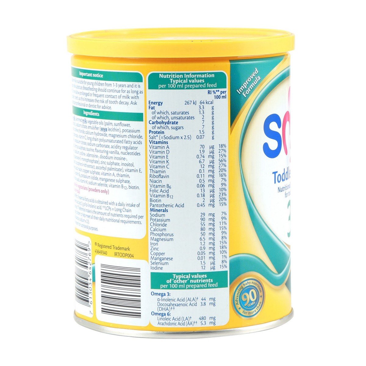 Sma Toddler Milk 3 From 1-3 Years 400g