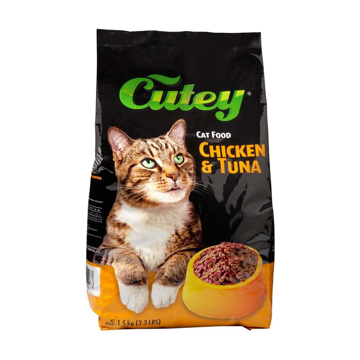 Buy Cutey Cat Food Chicken & Tuna 1.5kg Online at Best Price | Cat Food | Lulu KSA in Saudi Arabia