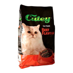 Cutey Cat Food Beef Flavour 1.5kg