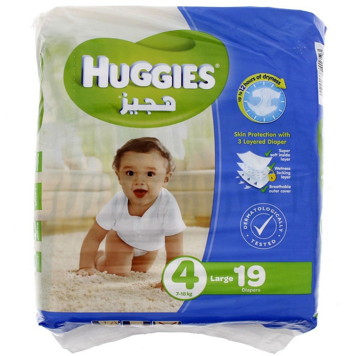 Huggies Size 4 Large 7-18 Kg 19 Diapers