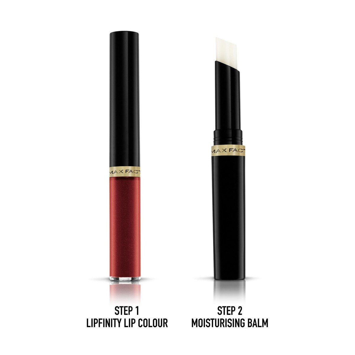 Max Factor Lipfinity Lip Colour Lipstick 2-step Long Lasting 390 All Day Seductive 2pcs