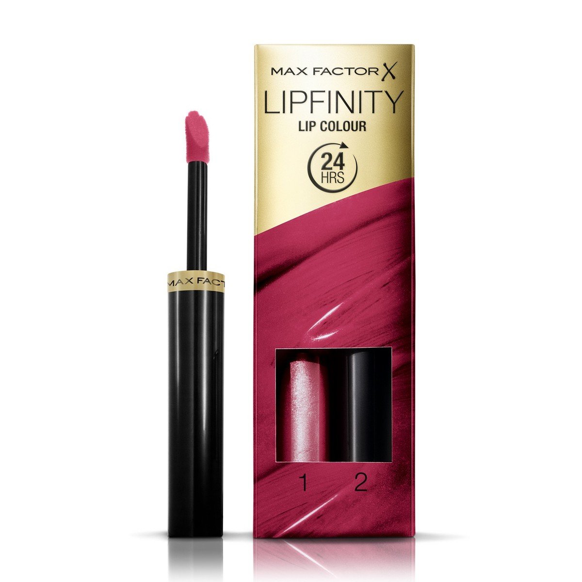 Max Factor Lipfinity Lip Colour Lipstick 2-step Long Lasting 338 So Irresistible 2pcs